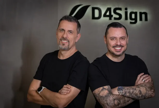 Alessio Mainardi, CEO da Zuchetti no Brasil, e Rafael Figueiredo, sócio-fundador da D4SignFoto: Divulgação
